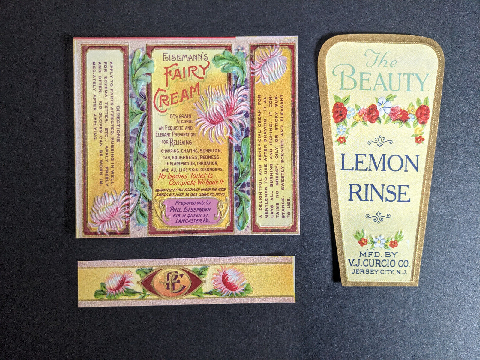 9 Original 1900s Antique French American Soap Beauty Labels Perfume Powder