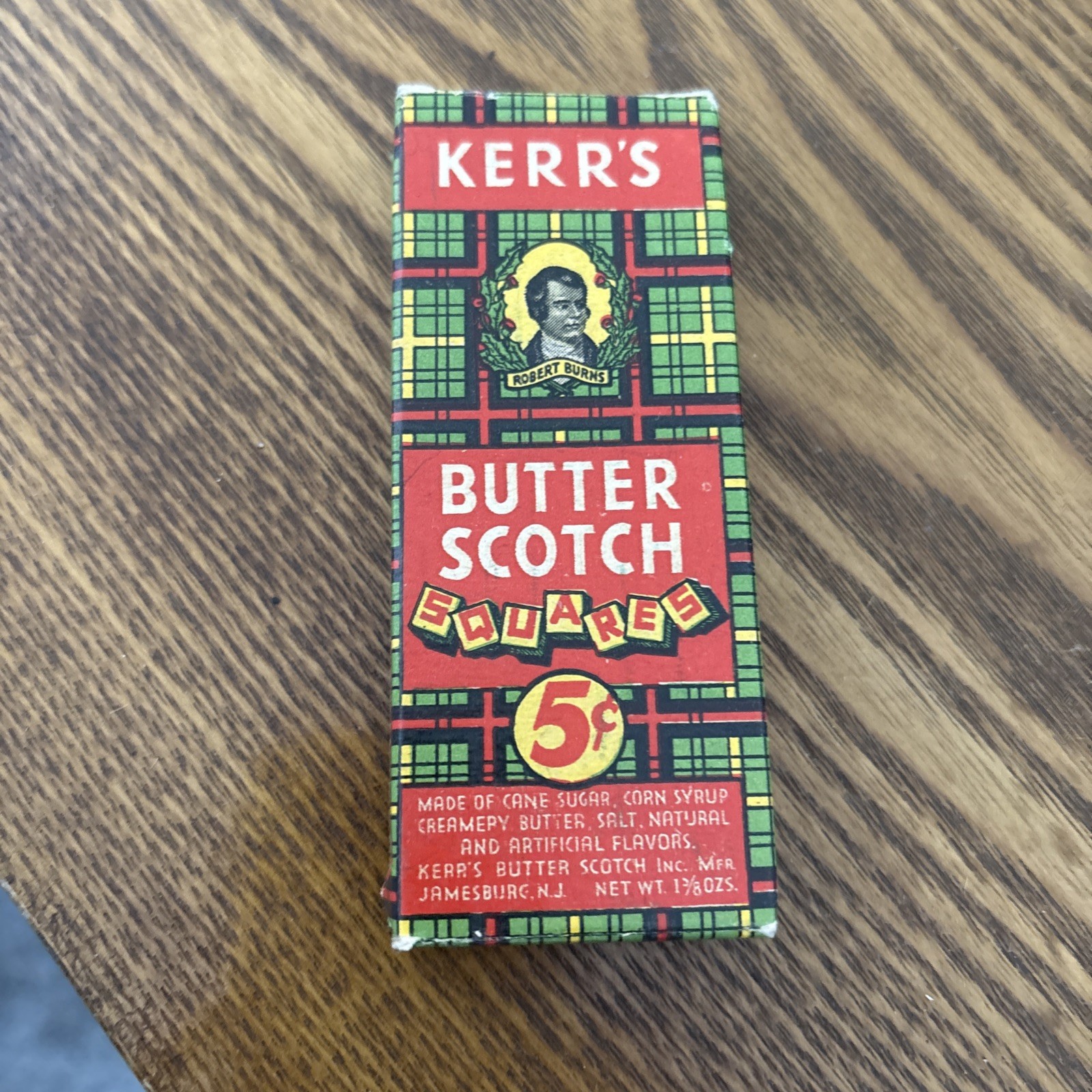 Kerr’s Butter Scotch Advertisement Empty Box Bright Colors Nice Condition