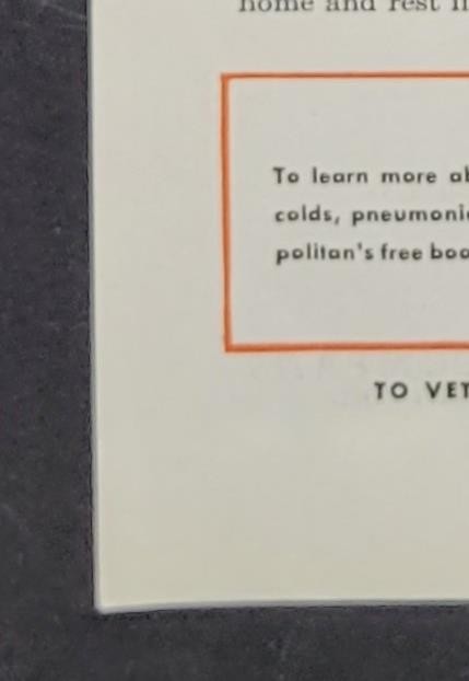 1948 Met Life Insurance Pneumonia Conquered Vintage Print Ad Health Life a214