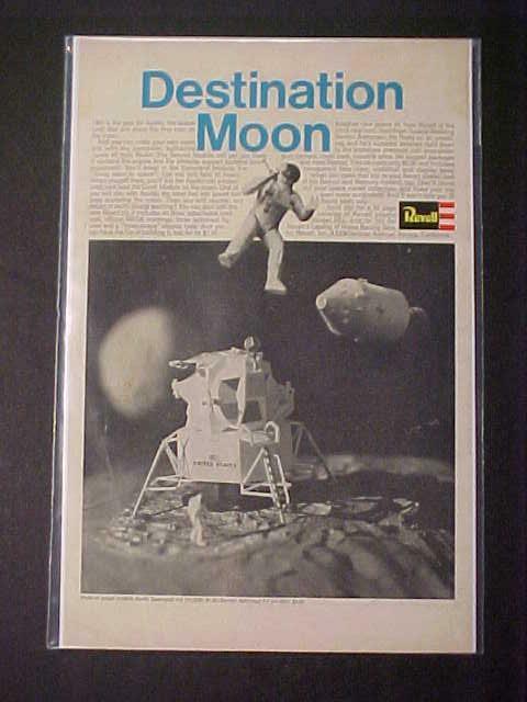 VINTAGE ~REVELL PLASTIC MODEL KIT TOY PRINT AD~ APOLLO MOON SPACECRAFT ORIG 1967