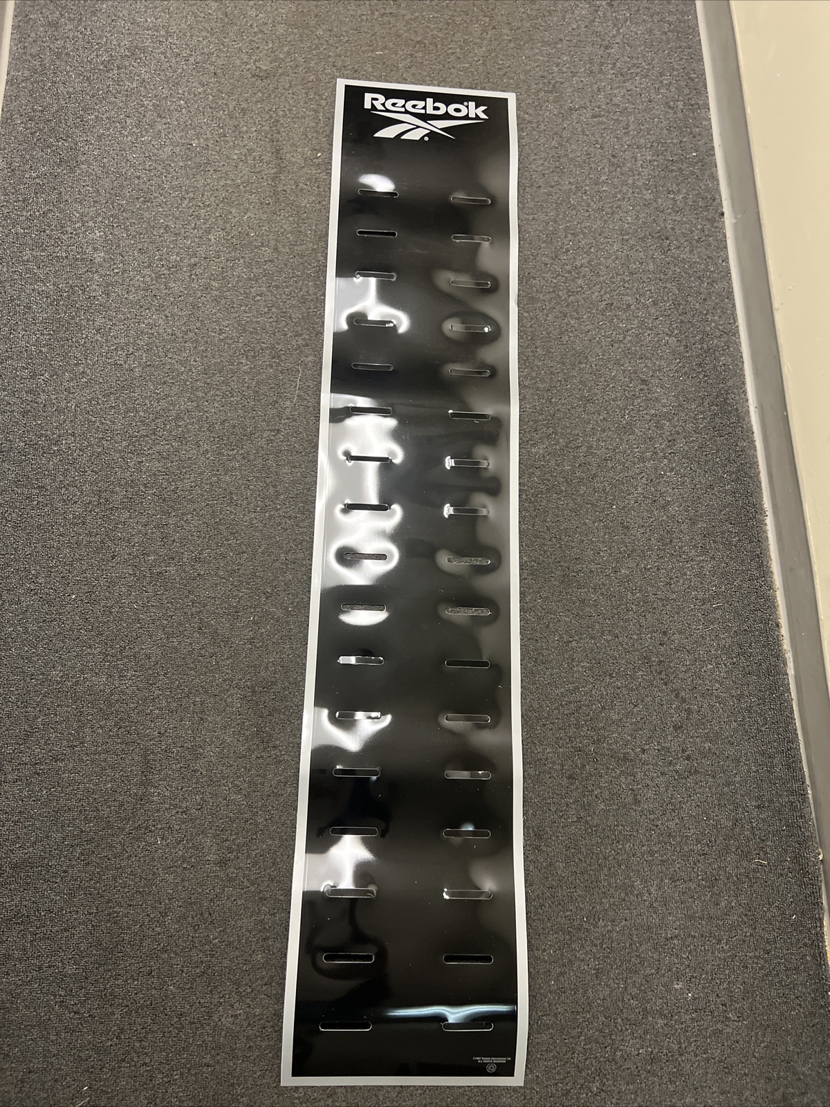 DS 1997 Reebok Shelve Display Advertising Wall Banner From Black Silver 5ftx1ft