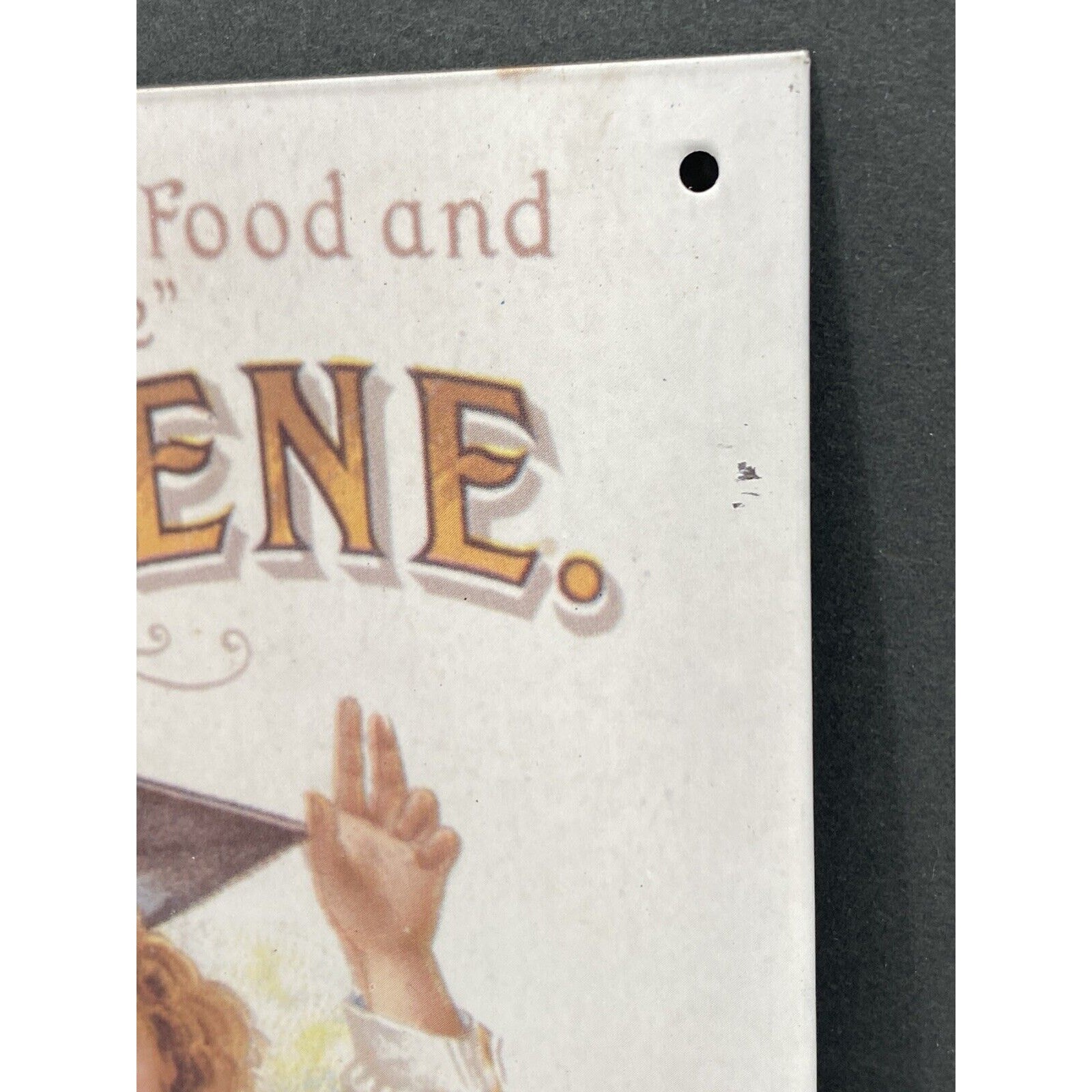 Vintage Cottolene Vegetable Cooking Hanging Tin Sign N.K. Fairbank Co. Chicago