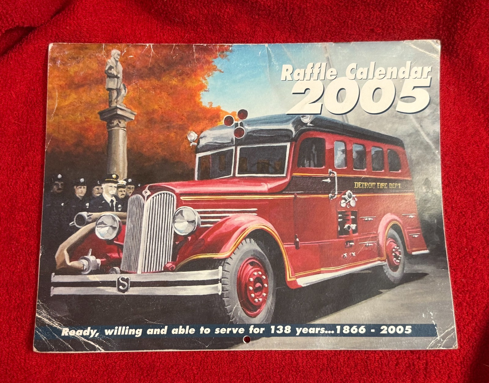 Vintage Detroit Fire Department raffle calendar 2005