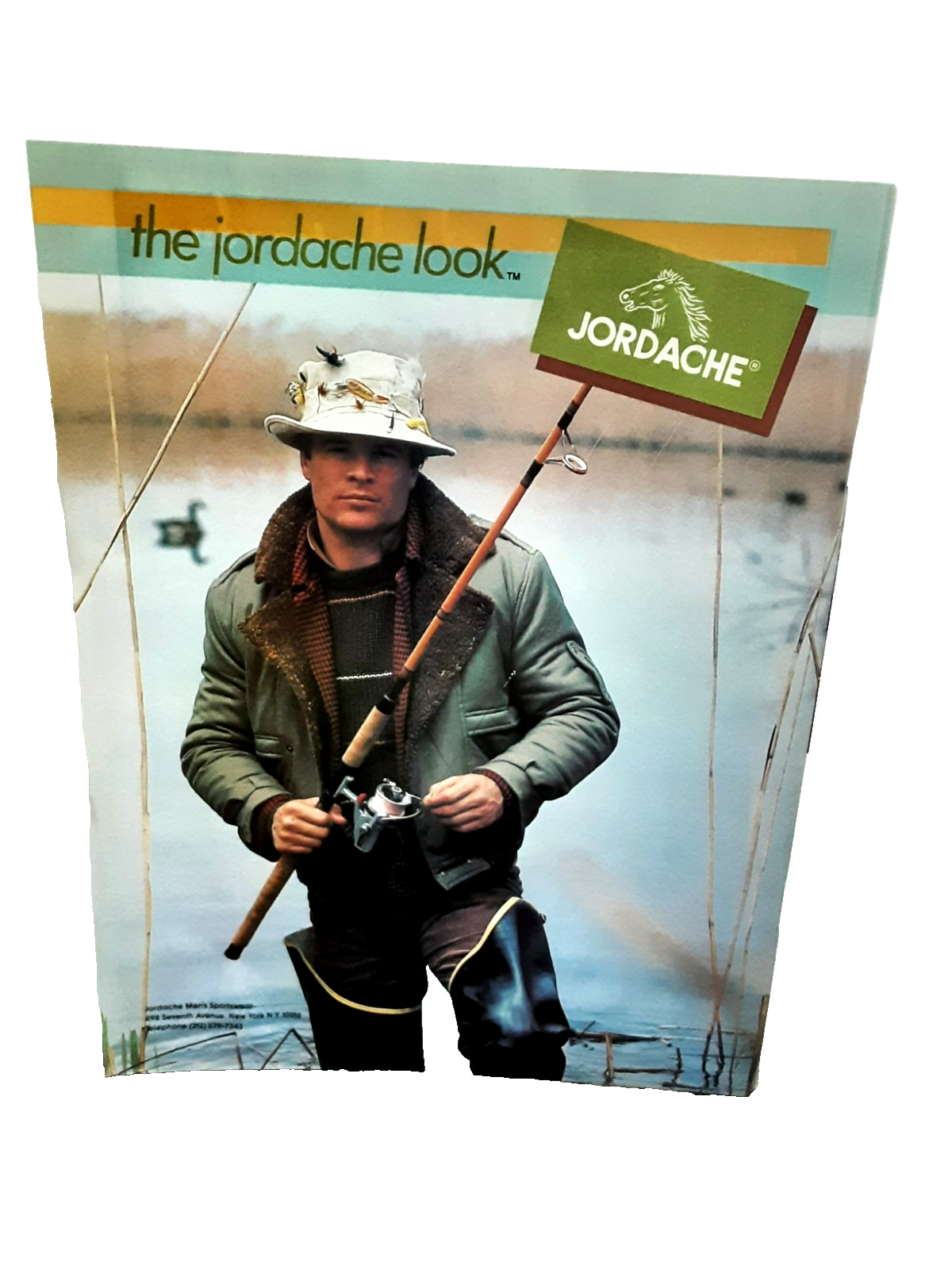 1982 Jordache Look Print Ad Men’s Fashion Fishing Scene Vintage Clothing