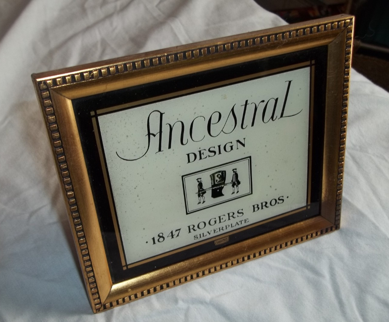 Store Display Framed Advertising ANCESTRAL DESIGN 1847 ROGERS BROS. Silverplate
