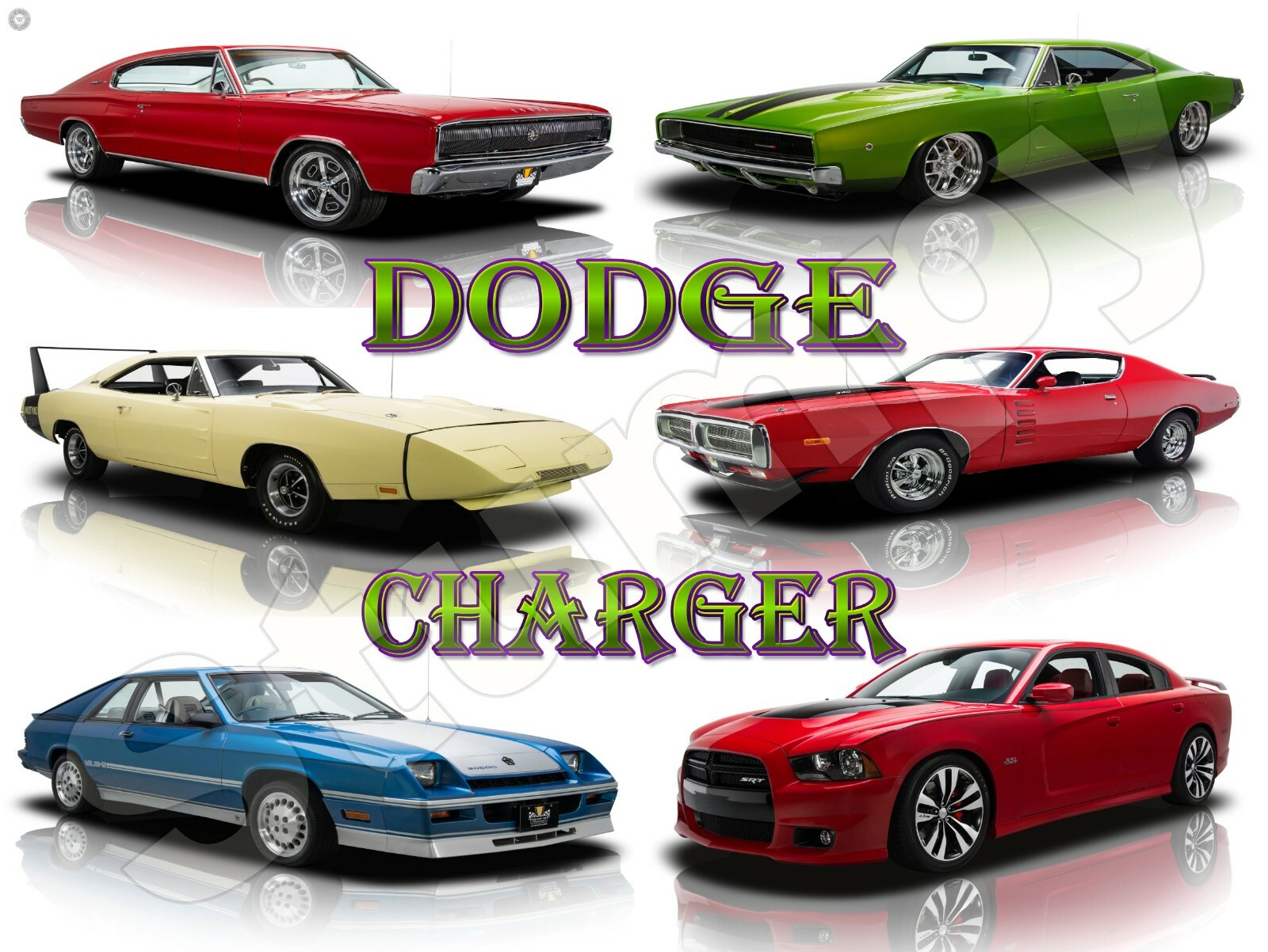 Dodge Charger Metal Sign 9″ x 12″ or 12″ x 16″