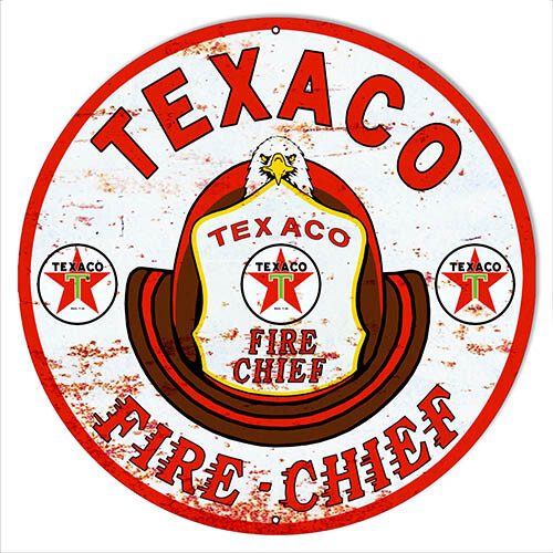 Texaco Fire Chief Vintage Metal Sign 4 Sizes