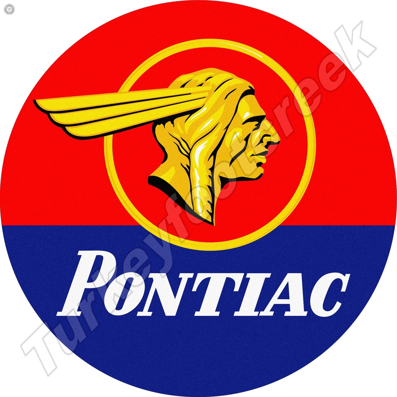 Pontiac Round Metal Sign 2 Sizes To Choose From