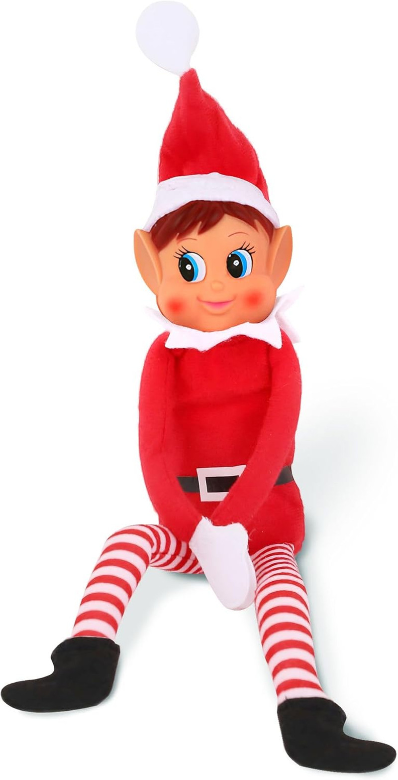 Christmas Elf Behaving Badly Plush Toy | Elfette Novelty Long Bendy Naughty Girl