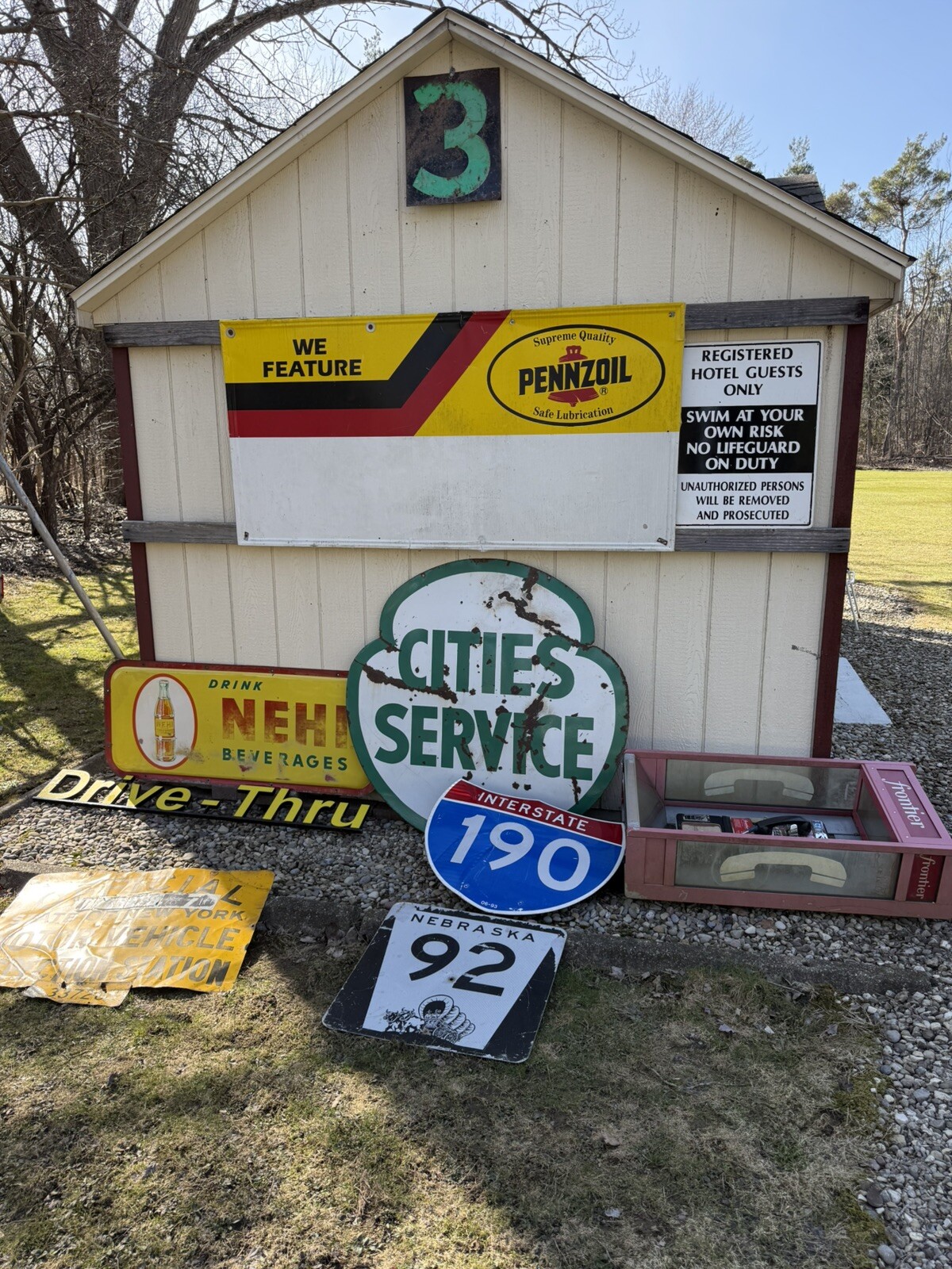 Cities Service Original Porcelain Gas Oil Car Truck Advertising Sign 2 side ship