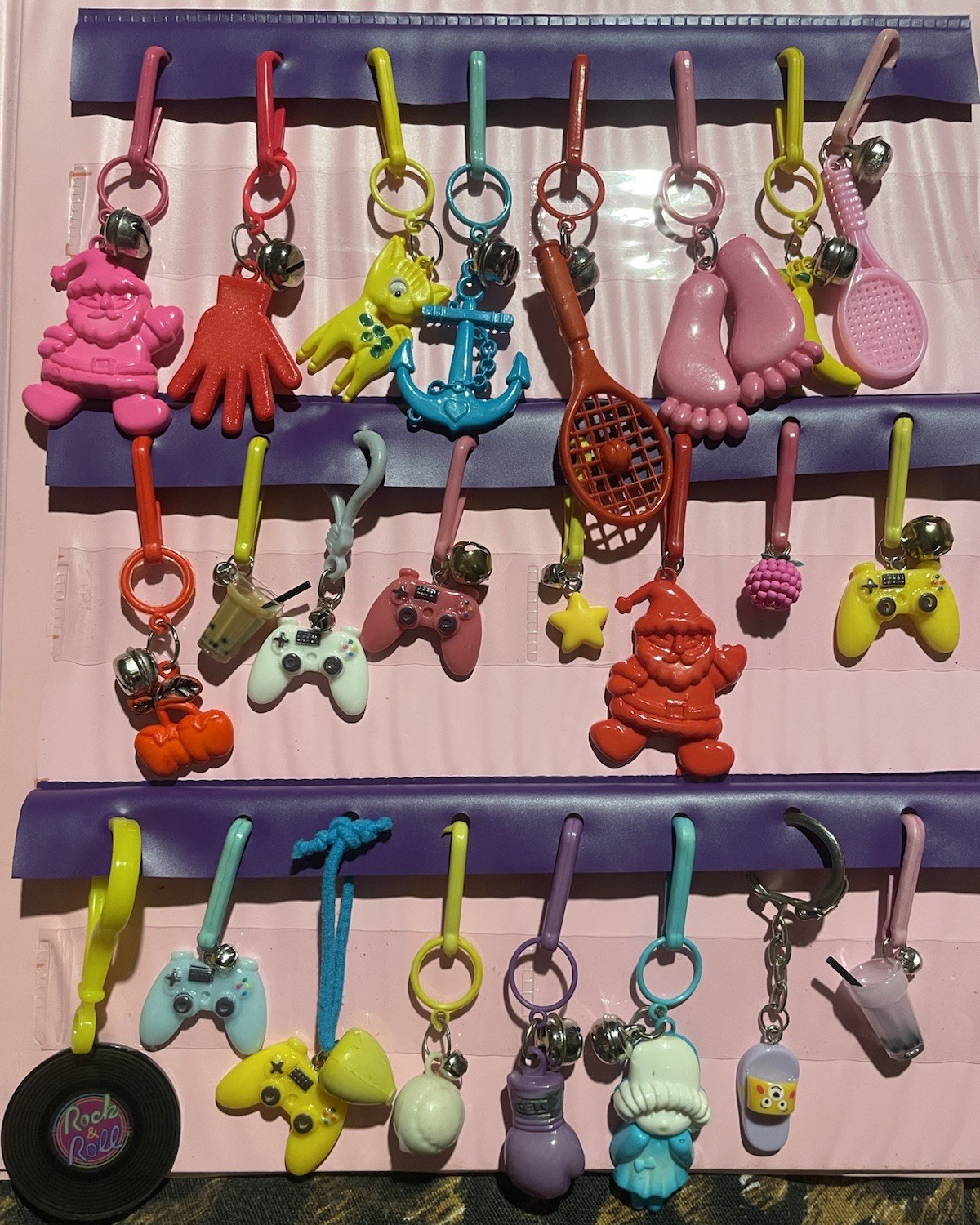 Bell Charms 1980s Vintage 5 Chains Rare 91 Charms Total Charms Collectors Album