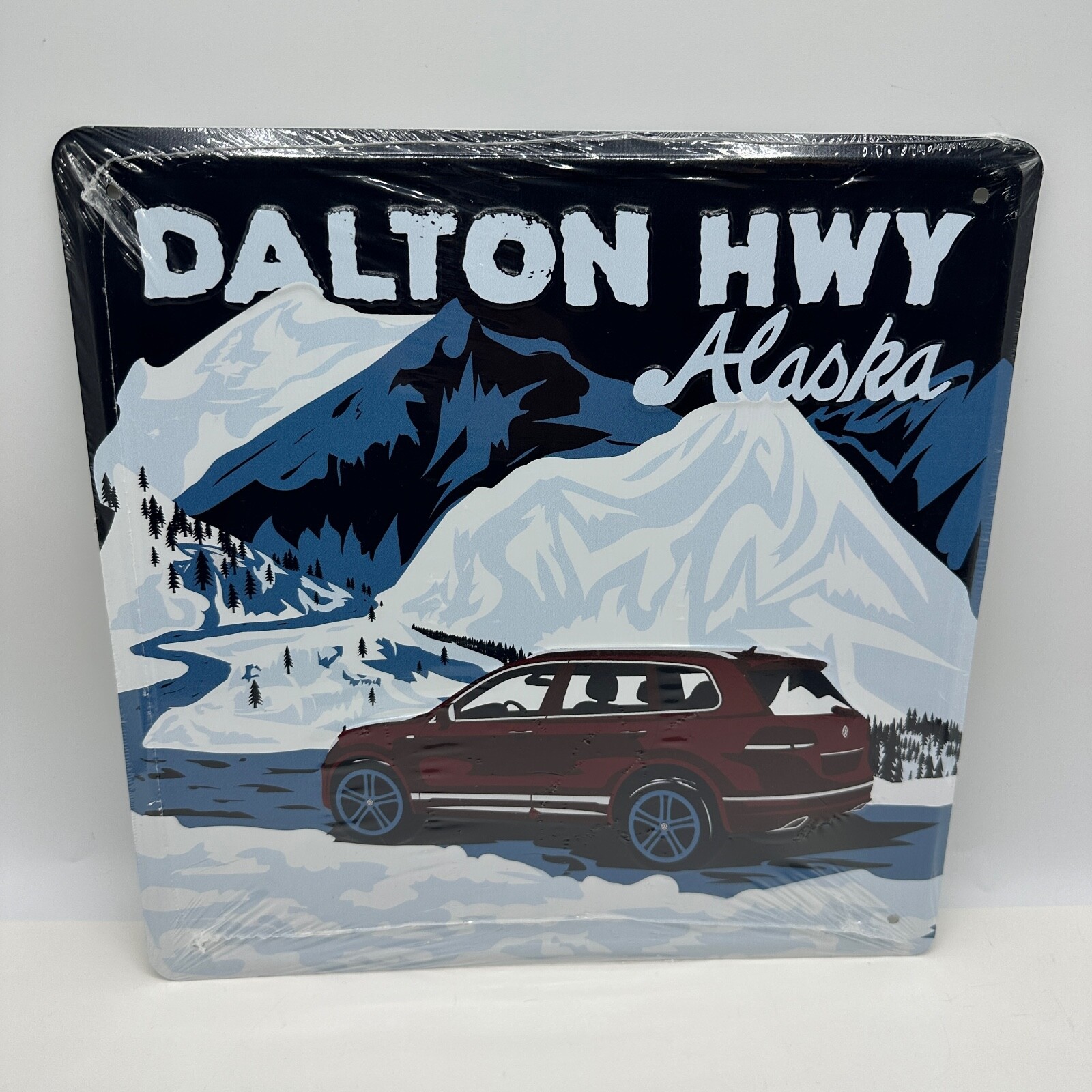 Dalton HWY Alaska VW SUV Metal Sign 12″ X 12″