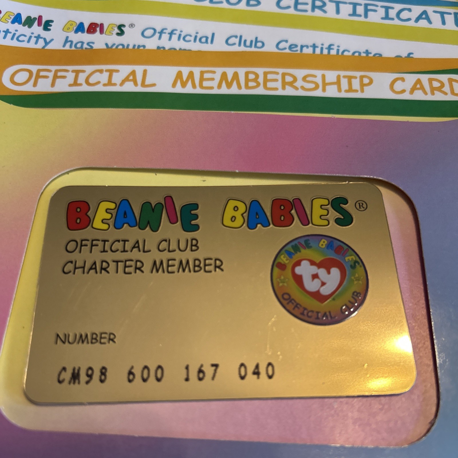 First Edition TY BEANIE BABIES OFFICIAL CLUB MEMBERSHIP KIT