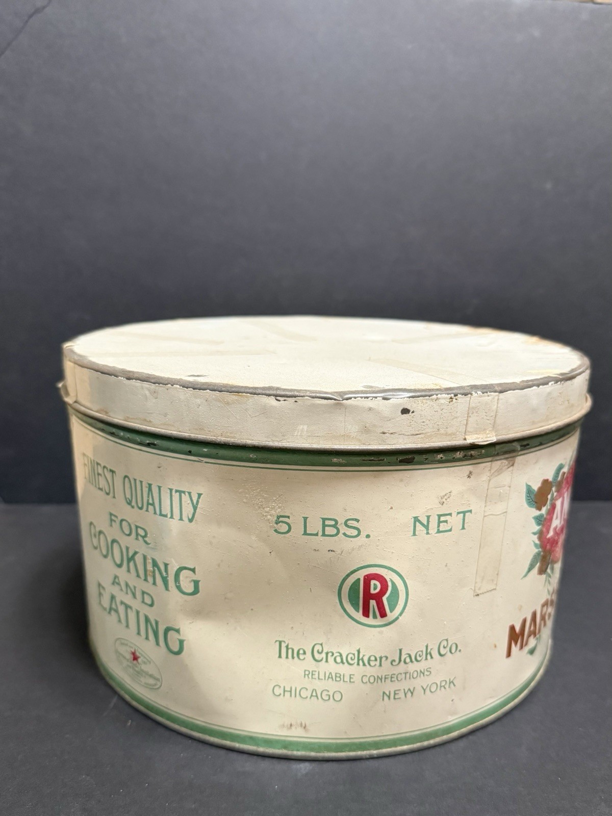 Angelus Marshmallows Vintage Tin With Lid – Cracker Jack Co. NY/Chicago