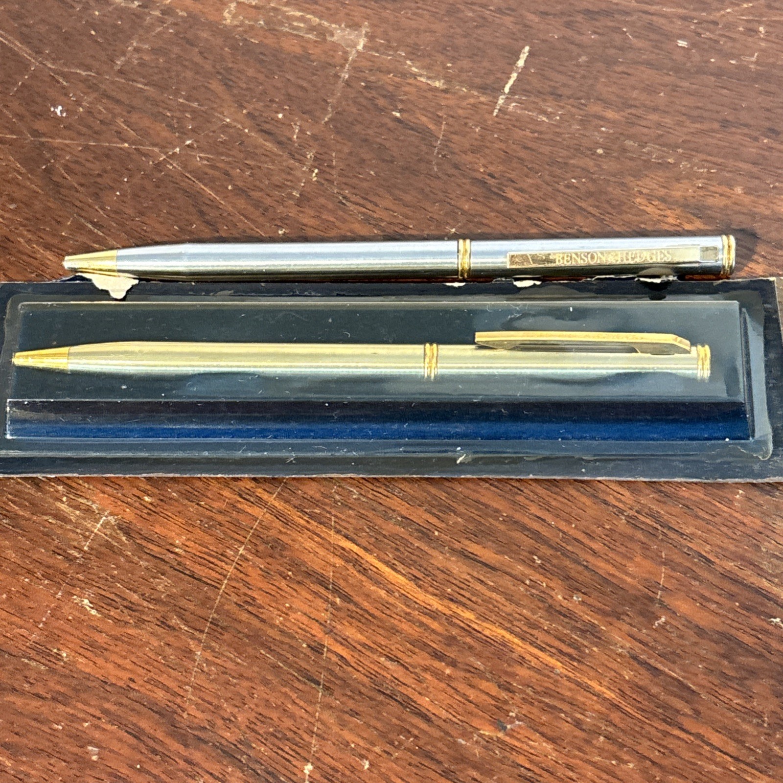 Vintage Benson & Hedges Ink Pens Giveaway Advertisement Set of 2, 1 is NOS