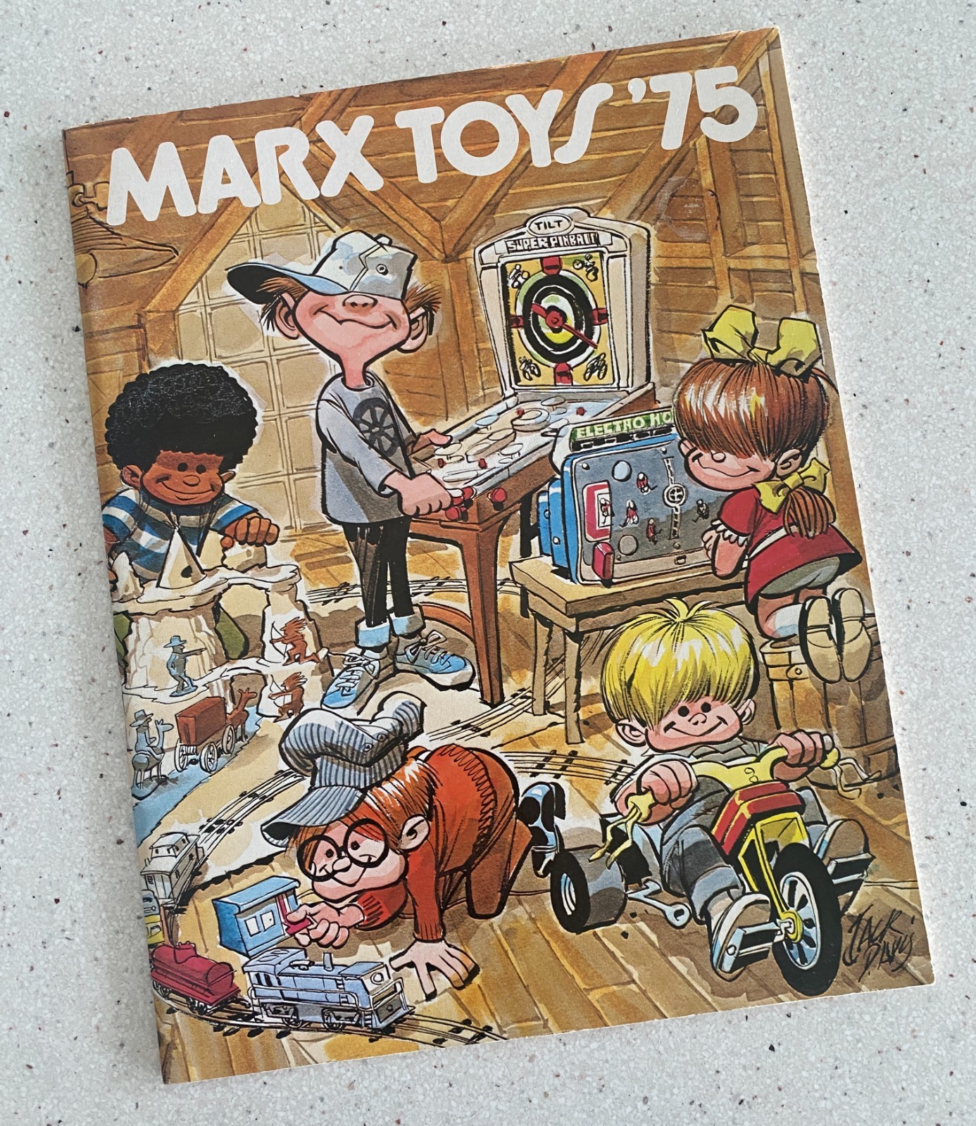 Marx Toys 1975 Catalog Jack Davis Illustrated Art Cover Trains Games Ride On Toy