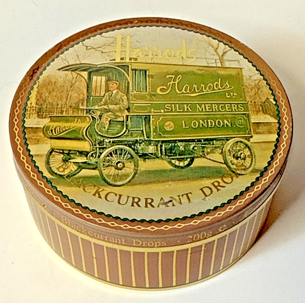 Vintage Style Tin Harrod’s London Black Current Drops