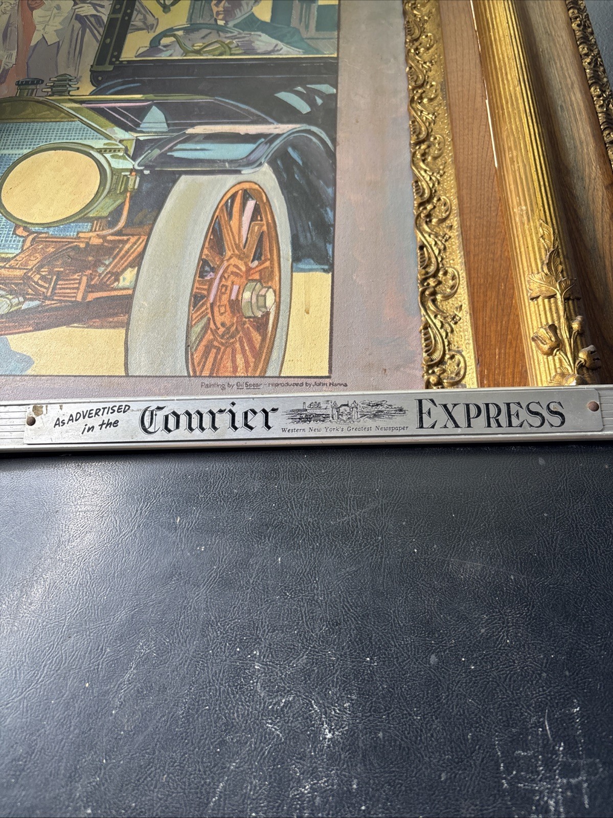 Vintage Original RARE Courier Express Buffalo NY Newspaper Chalk Board Sign
