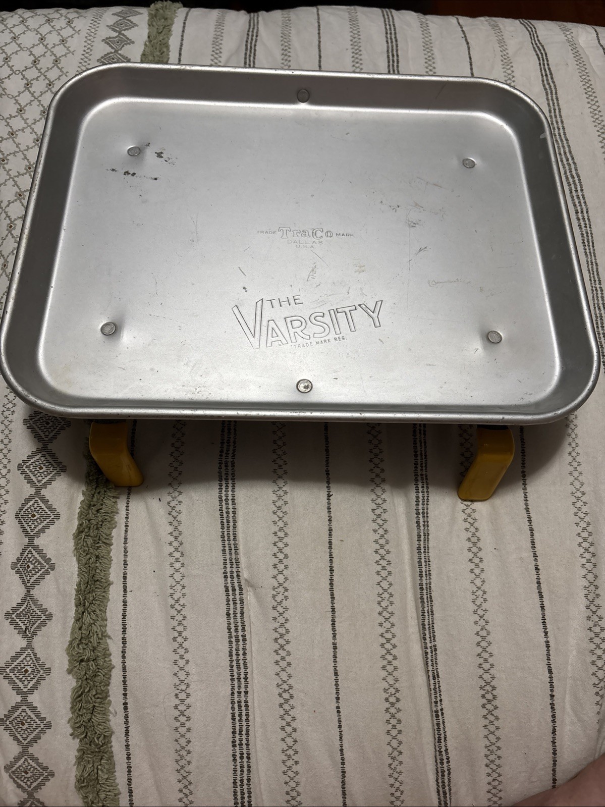 1960s Vintage car hop window trays from The Varsity Branded Aluminum Great Cond.
