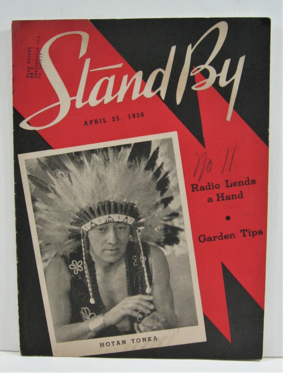 1936 Stand By Magazine Hotan Tonka Cover WLS Radio Prairie Farmer Chicago