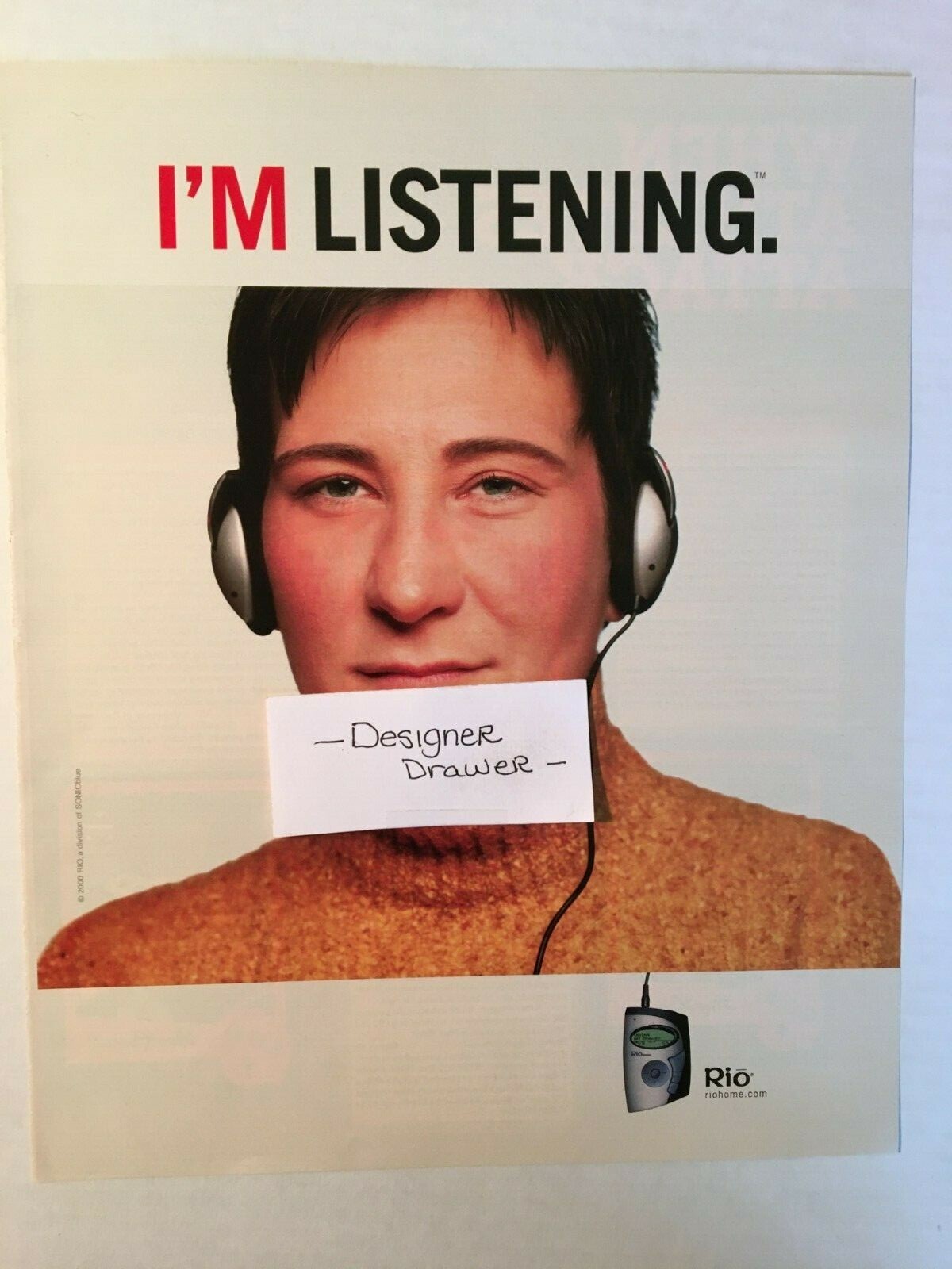 KD Lang For Rio Electronics 2000 Print Advertisement