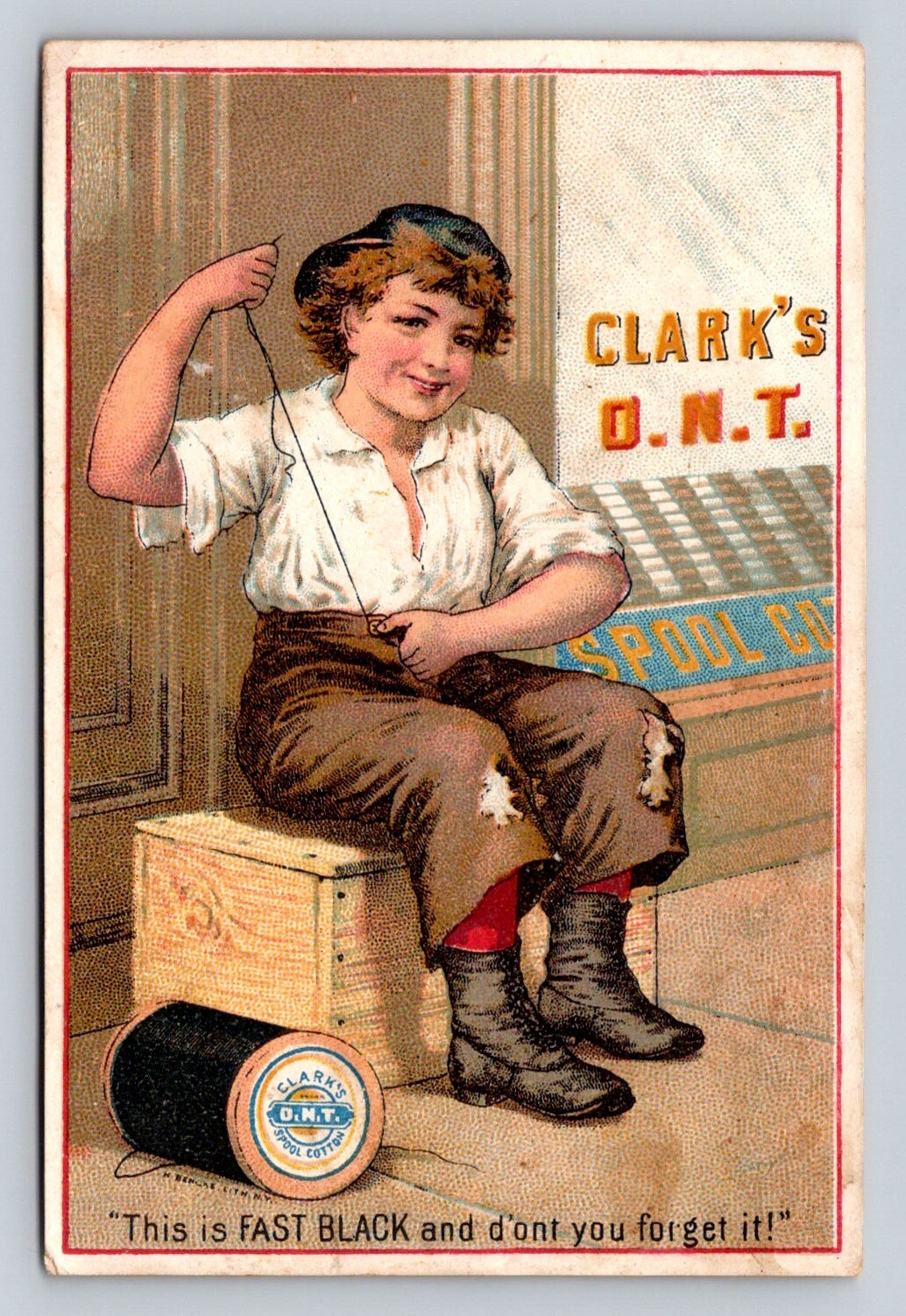 Clarks ONT Spool Cotton Boy Darning Clothes P426