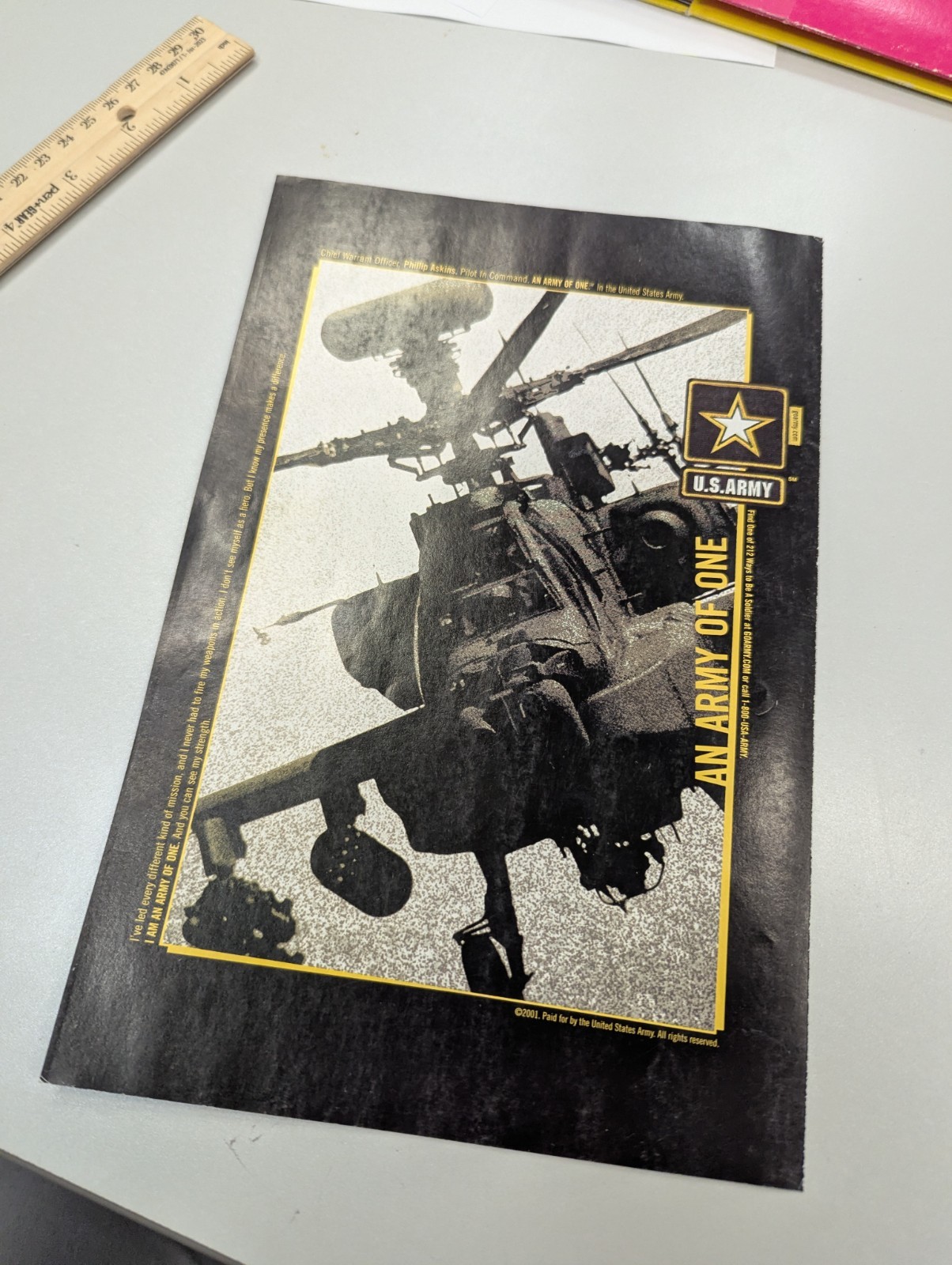 U.S. ARMY RESERVE AN ARMY OF ONE Vintage 2000s Magazine Print Ad