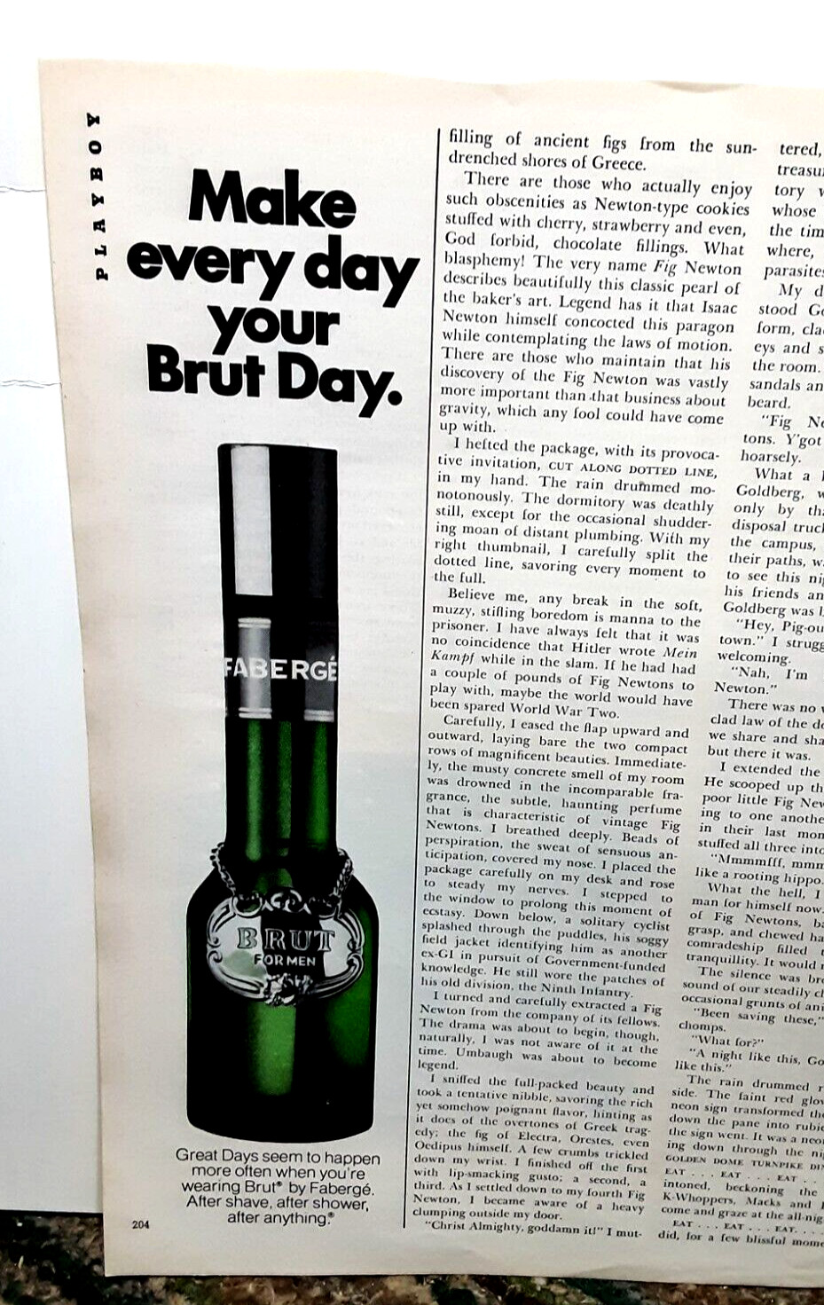 1981 Brut by Faberge After Shave Original Print Ad 80s