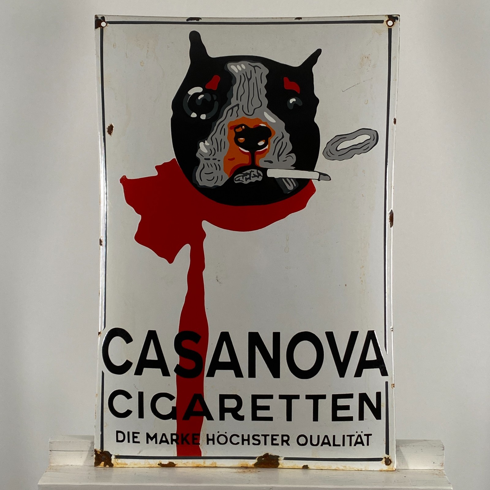 CASANOVA – Enamel Sign – 60x40cm (23.6×15.7″) – Unique Cigarettes Collector Sign