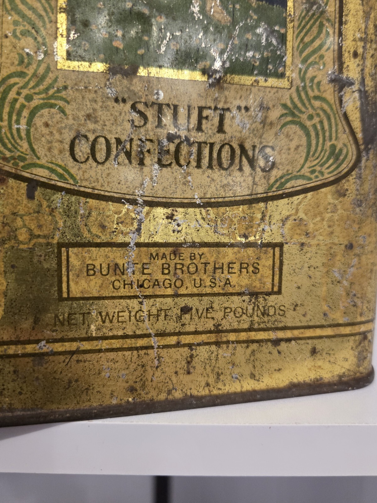 Early 1920s/30s Bunte Diana Stuft Confections Candy Tin Chicago Vintage Can