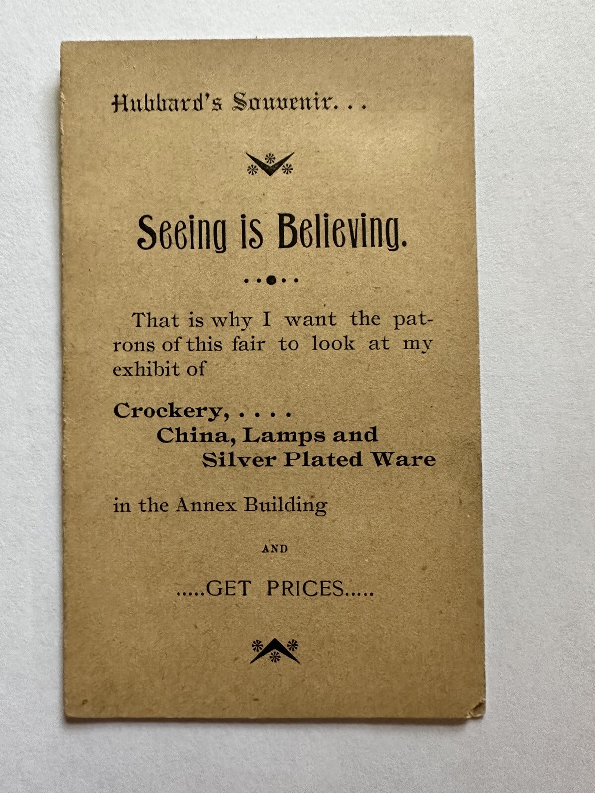 Victorian Trade Card Brochure HB Hubbard Cortland NY Rochester Lamps B19
