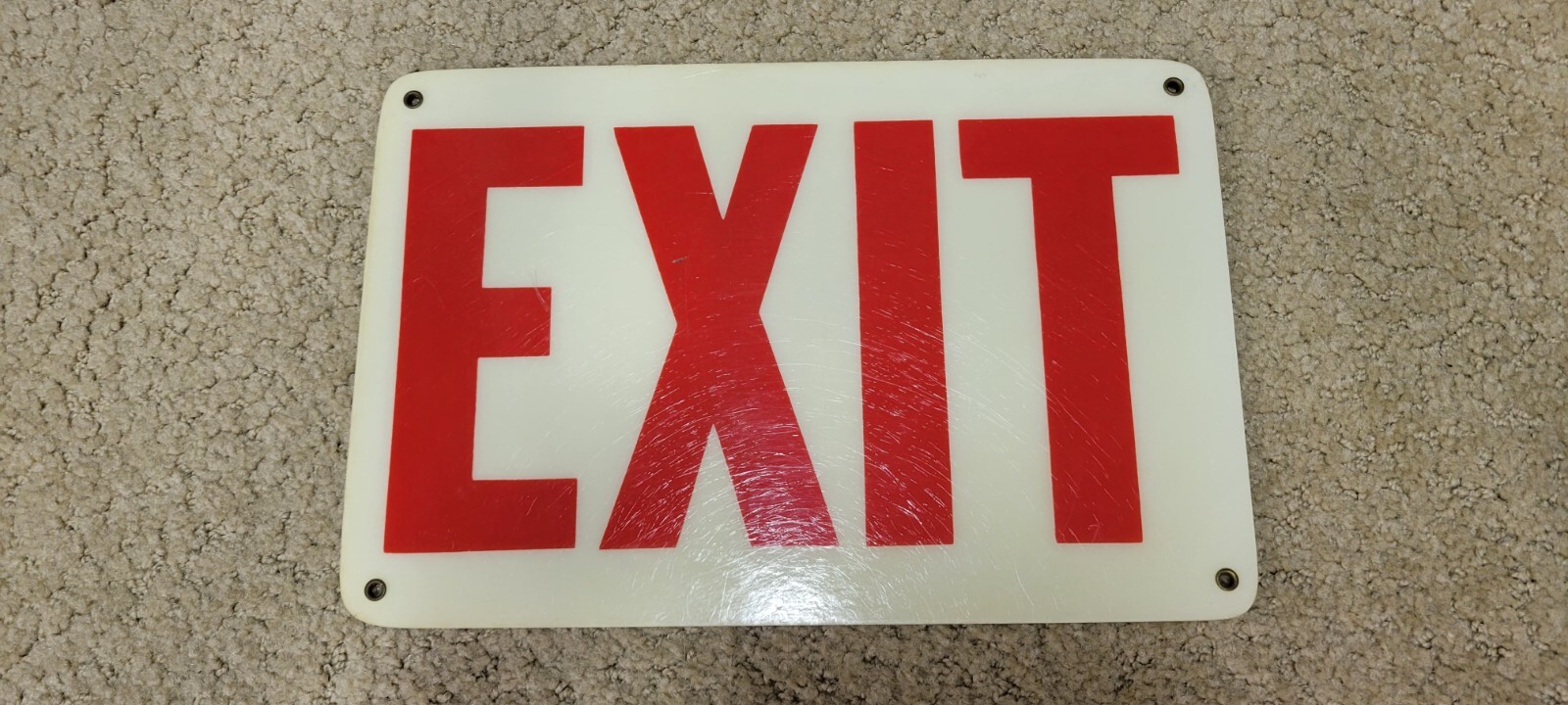 Vintage Fiberglass “EXIT” Sign – Fiber-Shield