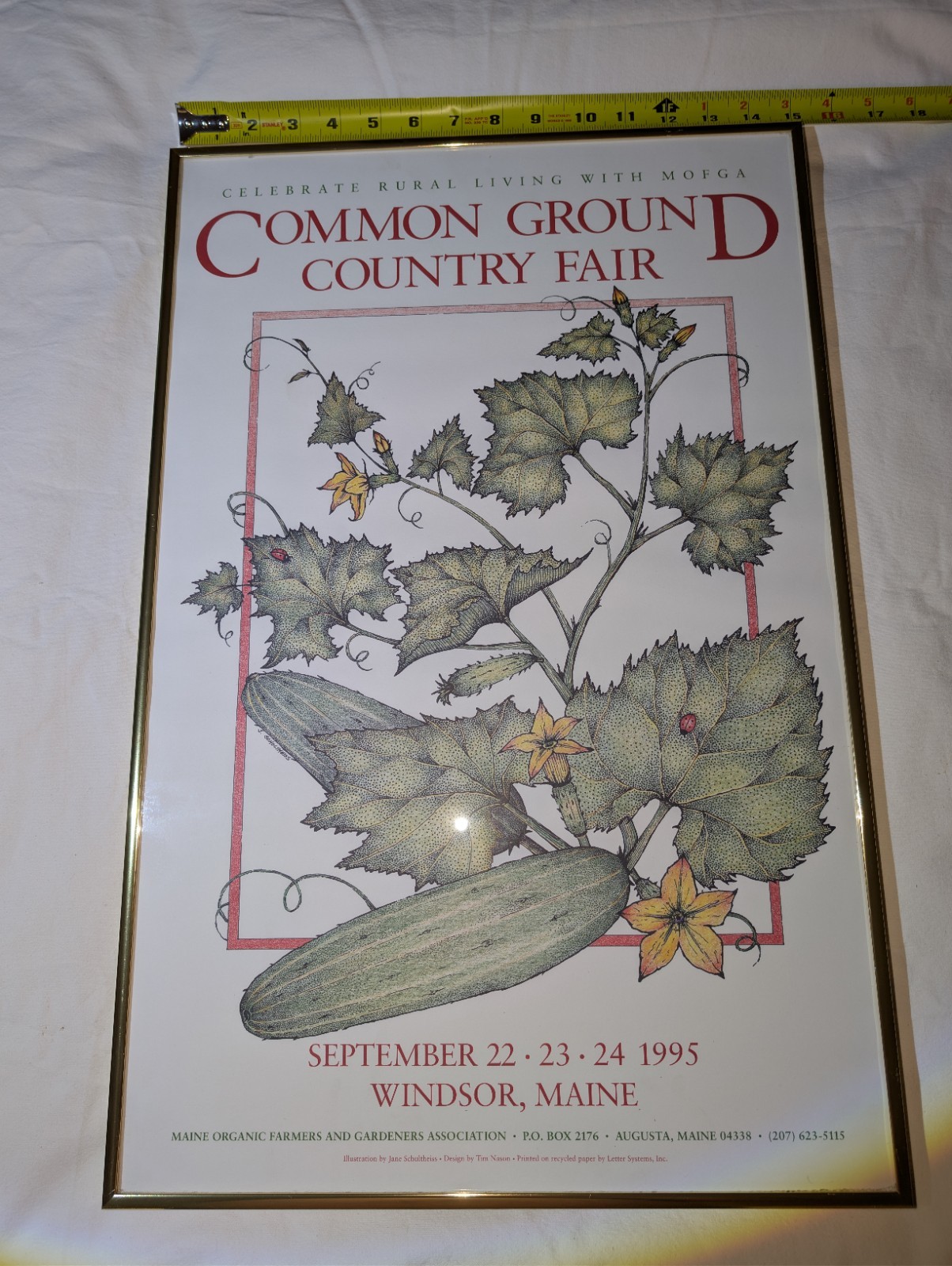 Vintage – Sept 1995 – COMMON GROUND COUNTRY FAIR – Windsor Maine Large 23″ X 15″