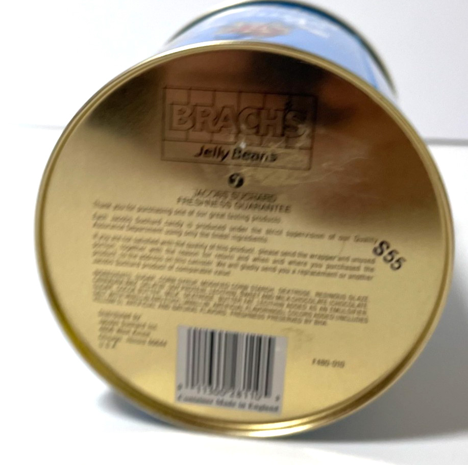 Brachs Jelly Beans Happy Birthday Bugs 26 oz 1989 TIN Made in England