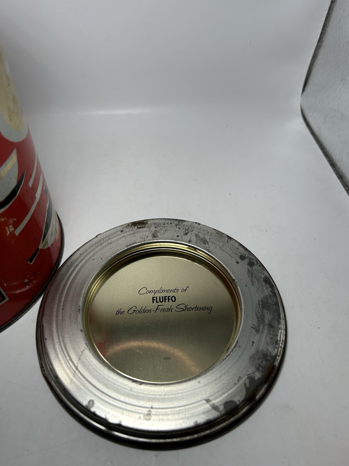 Vintage Procter & Gamble Fluffo Shortening Tin