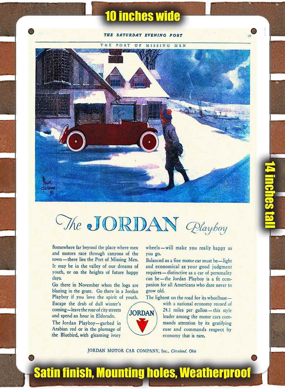 Metal Sign – 1921 Jordan Playboy- 10×14 inches