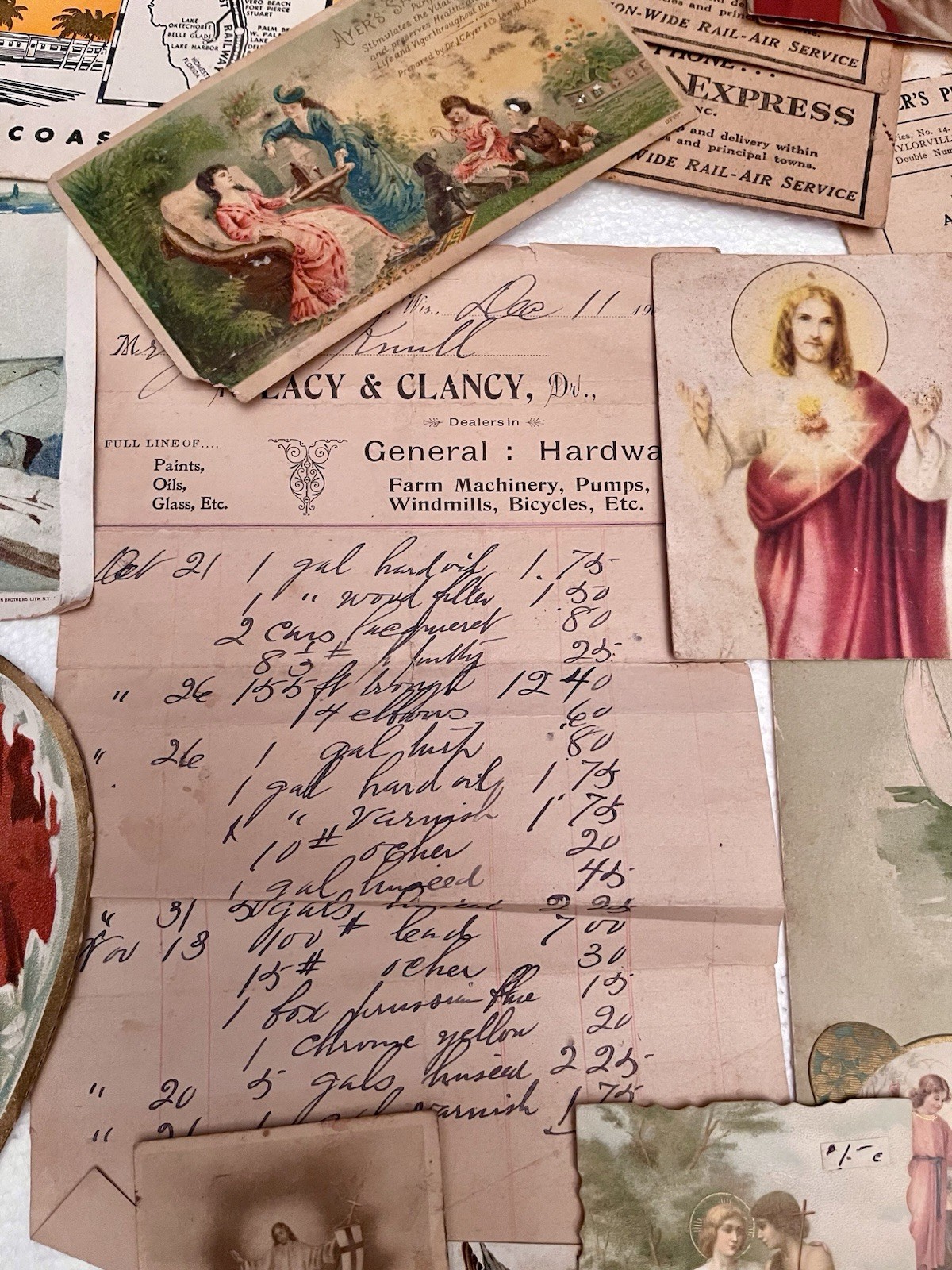 Mixed Lot of 42 Victorian Trade Cards and Other Miscellaneous Ephemera
