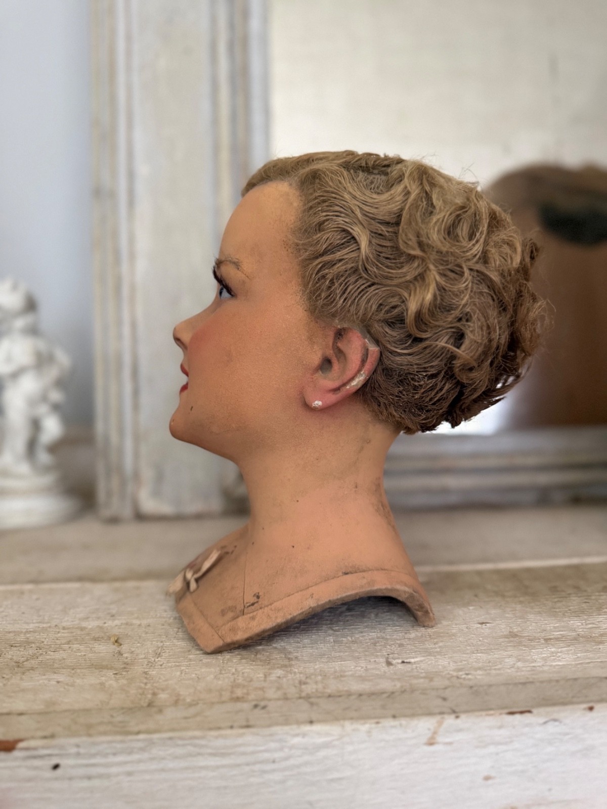 RARE Antique Wax Mannequin Full Body Child