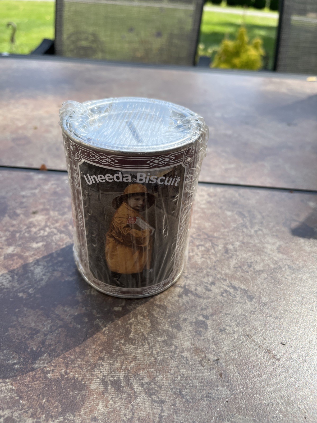 Uneeda Biscuit National Biscuit Company Coin Bank Piggy Can Decoration *NOS*