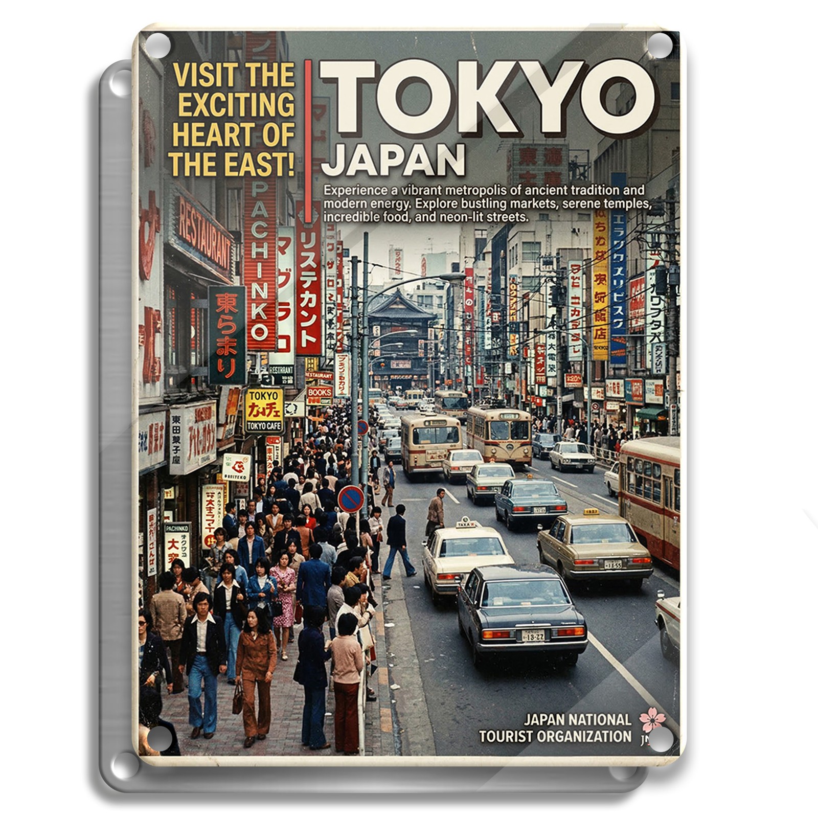 TOKYO JAPAN VINTAGE TRAVEL POSTER – METAL SIGN