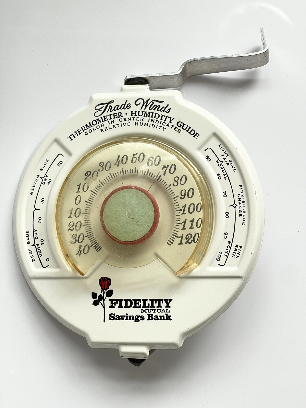fidelity mutual savings bank Vintage Thermometer Humidity Guide