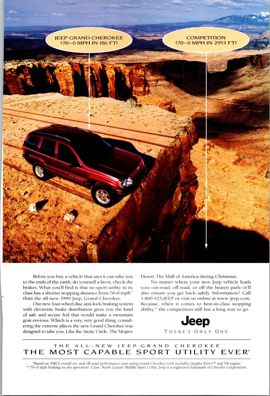 Jeep Grand Cherokee Vintage Print Ad 1998
