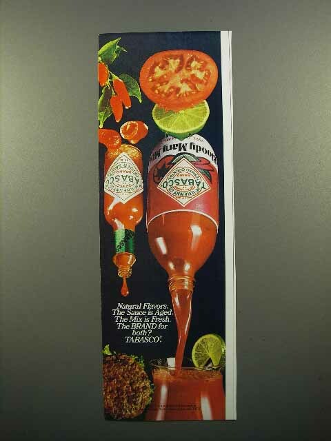 1983 Tabasco Pepper Sauce & Bloody Mary Mix Ad