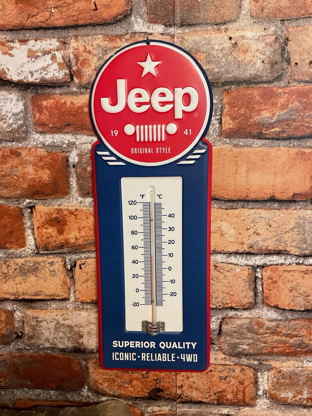 Officially Licensed Open Roads Retro Style Jeep Wall Thermometer …Ships Free!!