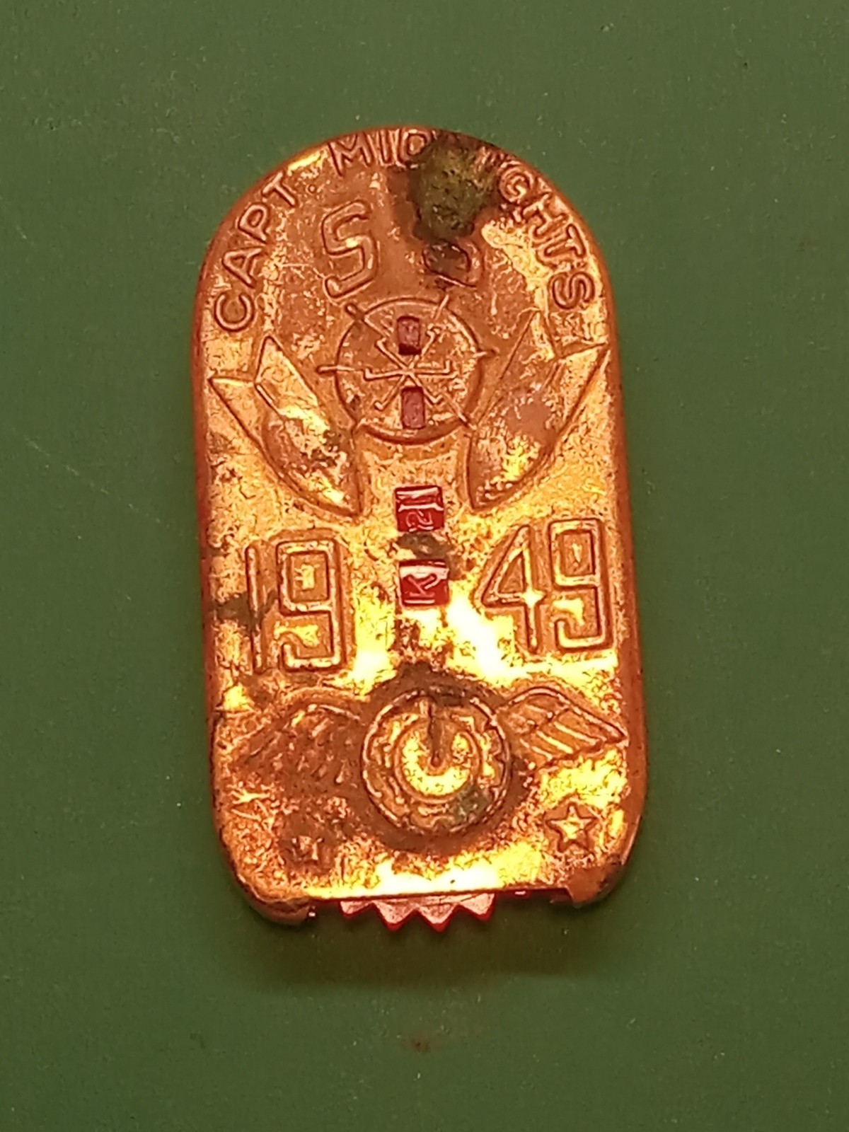1949 Captain Midnight SS Decoder K Key O Matic -Code O Graph Cereal Premium