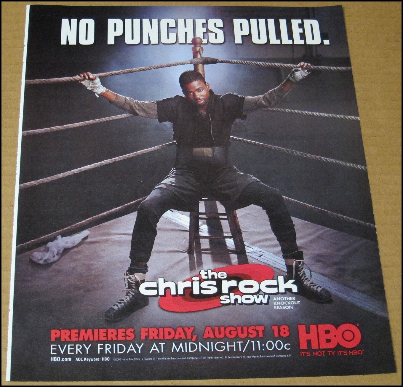 2000 The Chris Rock Show HBO Print Ad 10″ x 12″ Advertisement Salem Cigarettes