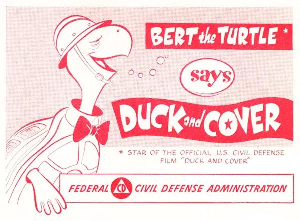 Duck And Cover Cold War Civil Defense Bert the Turtle Print Advertising 17×12