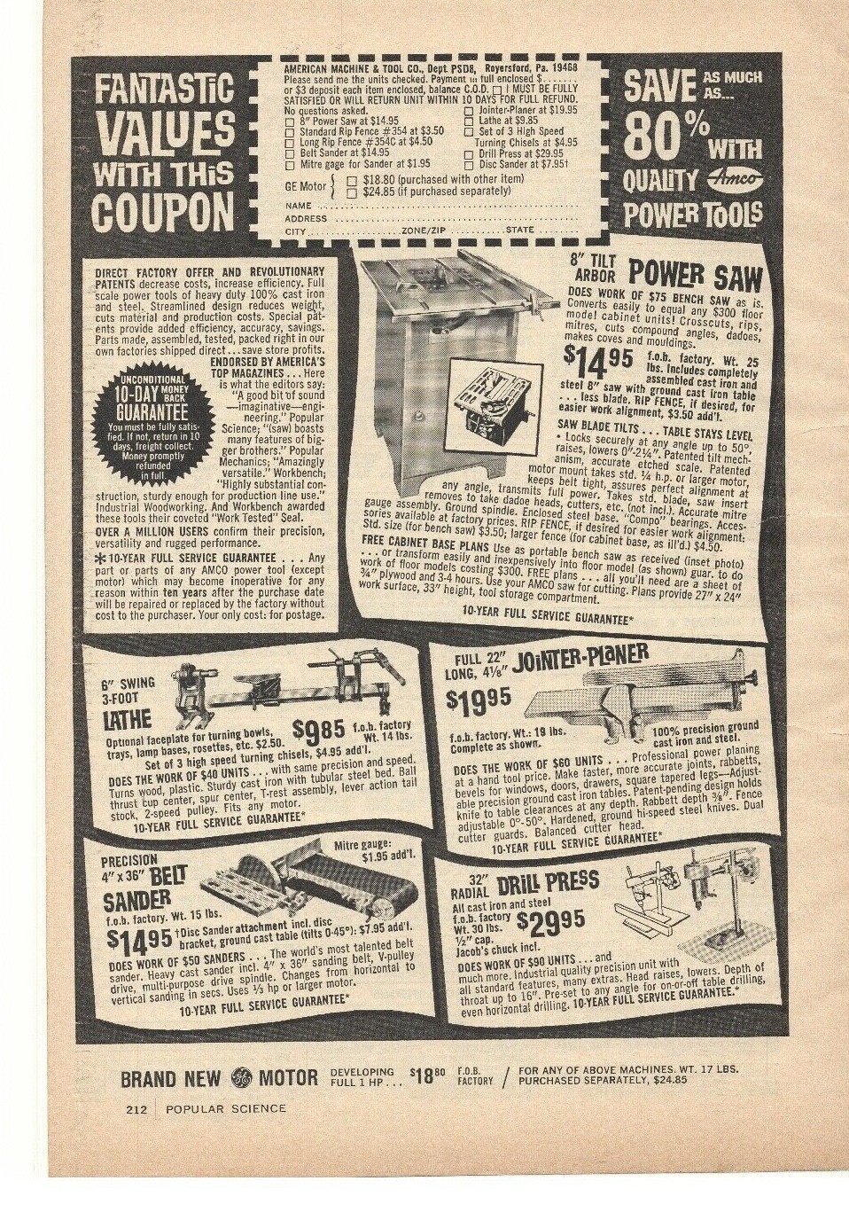 1968 American Machine & Tool Co. Advertisement Royersford, PA