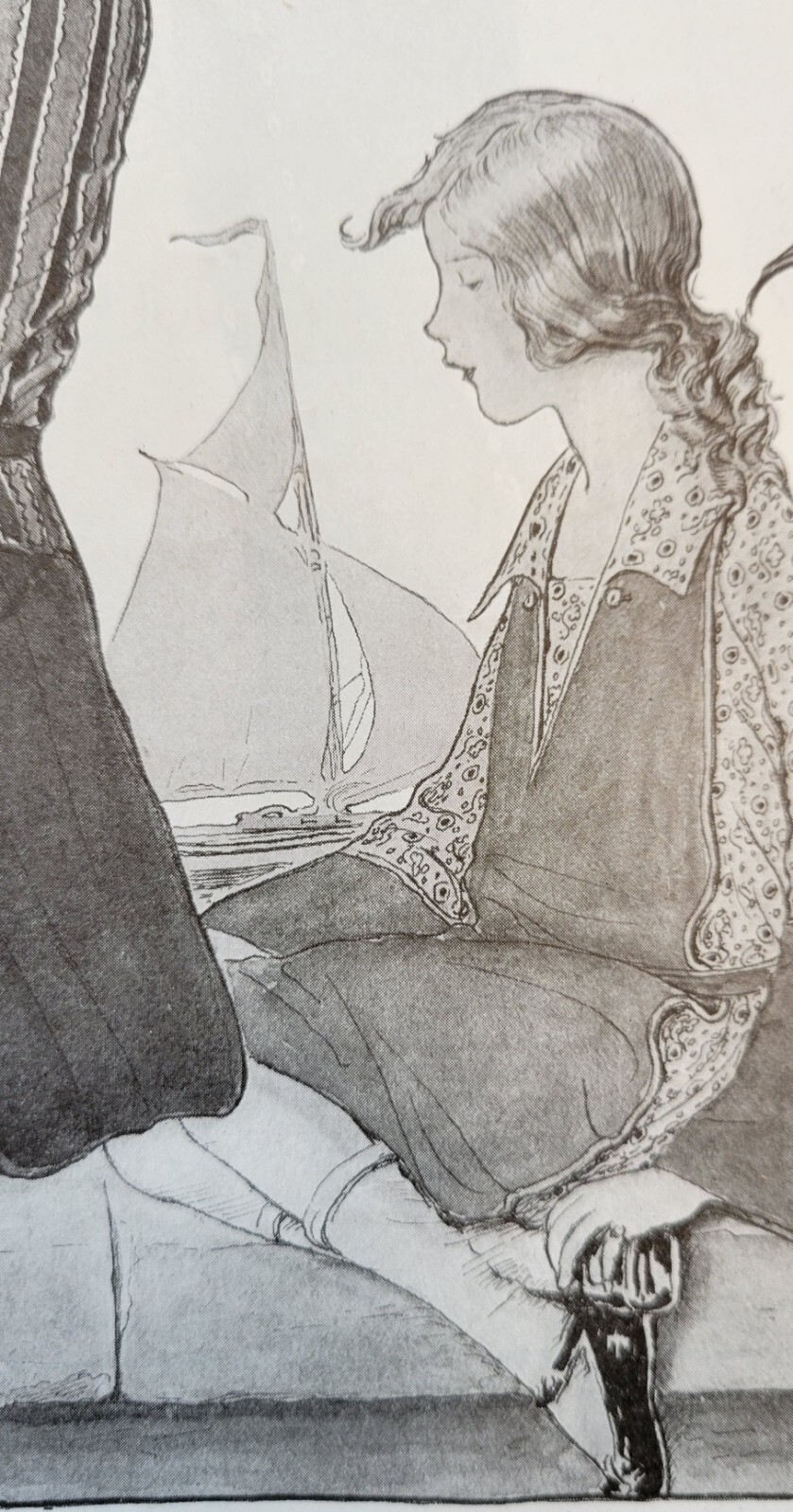 1922 Home Pattern Dresses. Kids Sailboats at Fountain Advert 10″ x 13.25″