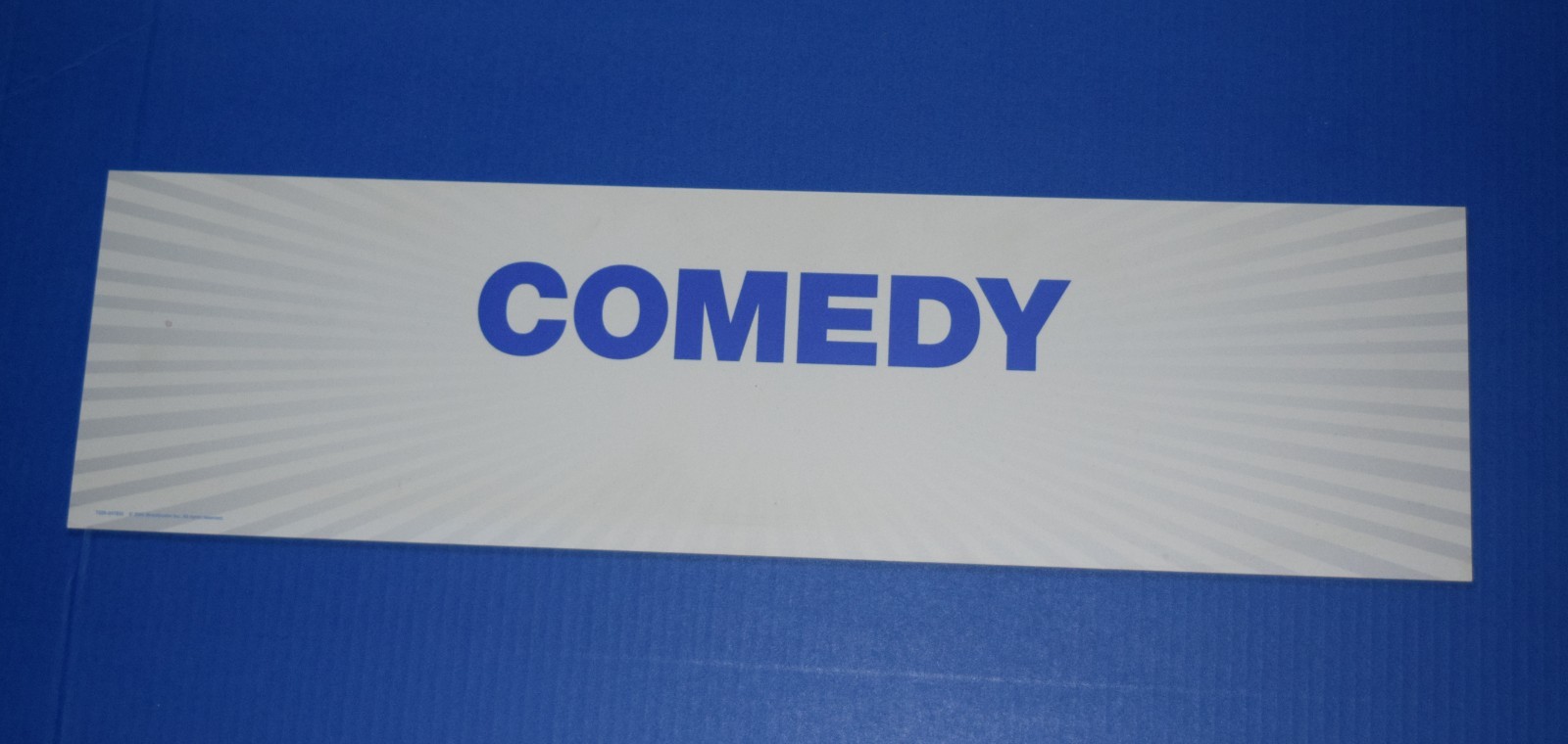 Authentic COMEDY Original 2008 Blockbuster Video 6.5″ x 24” Store Display Sign